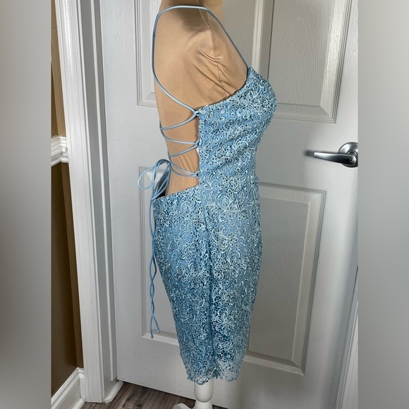 ALYCE PARIS ✨ Elegant Blue Sequin Dress ✨ - Picture 9 of 11